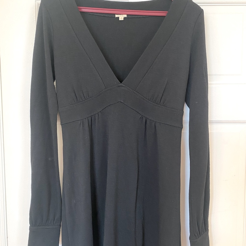 Black dress with long sleeves A shape high waist